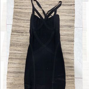 Bebe Black bandage dress
